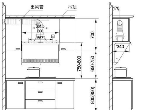 油烟机安装尺寸的预留与调整（如何正确预留油烟机安装尺寸）